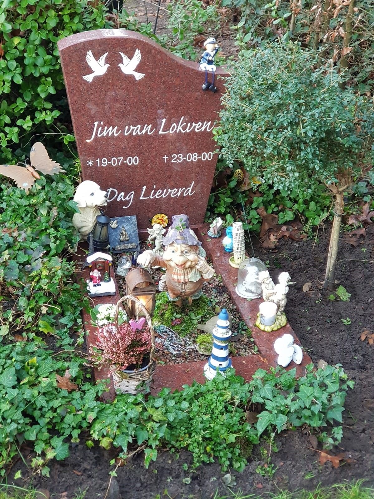 De gedenkplek van Jim