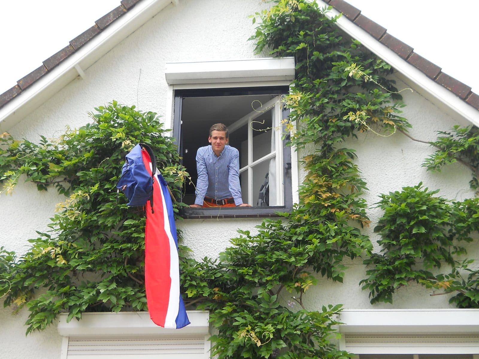 Geslaagd — de vlag uit
